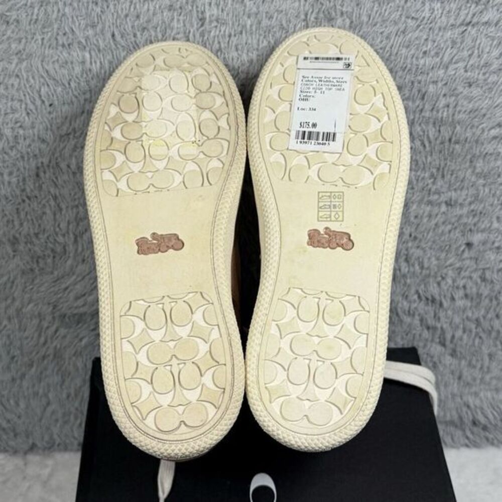 COACH Women's C220 High Top Sneakers‎ with coach patch - Size 7 - Picture 8 of 13